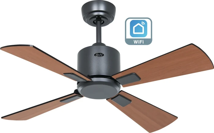 CasaFan Eco Neo III 92 BG-SW/TK WiFi Deckenventilator teak/schwarz/basaltgrau