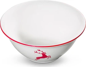 Gmundner Keramik Rubinroter Hirsch Salatschüssel 33cm