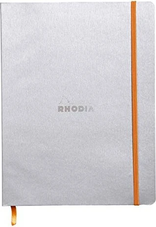 Rhodia Rhodiarama Notizbuch, 190x250mm, liniert, Softcover, silber, 80 Blatt