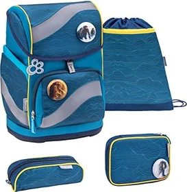 Belmil Smarty Waves Orange Schultaschen-Set, 5-tlg.