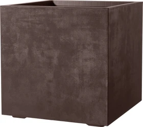 Deroma Millennium R Cube Blumentopf 49x49cm Brownstone