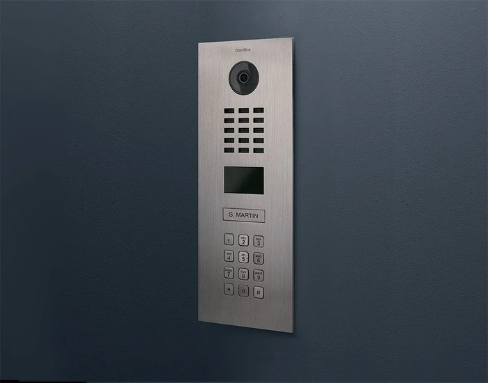 DoorBird D2101KV IP Video Türstation mit 1 Ruftaste, Keypad Modul, Edelstahl V2A, gebürstet