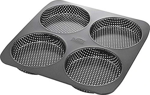 Birkmann Laib & Seele 4er Burger Brötchen-Blech Brotbackform 28x28cm