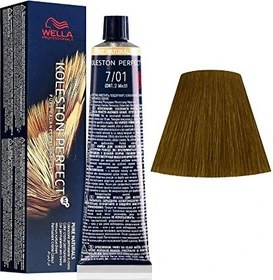 Wella Koleston Perfect Me+ Pure Naturals Haarfarbe 7/01 mittelblond natur-asch, 60ml