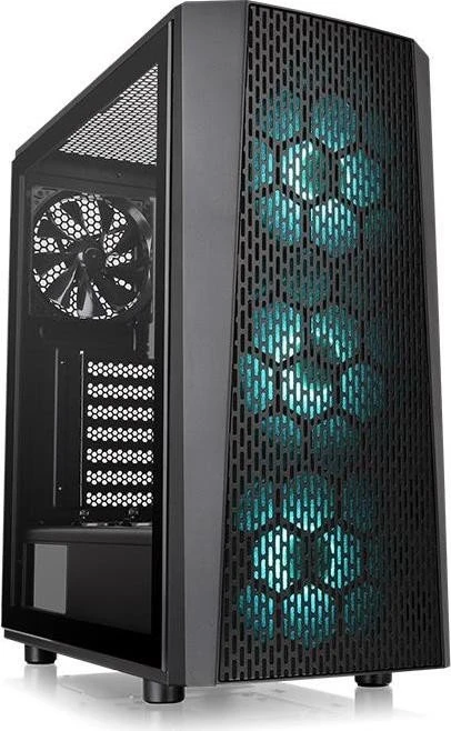 Thermaltake Versa J24 TG RGB, schwarz, Glasfenster