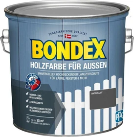 Bondex Holzfarbe außen anthrazit, 2.5l