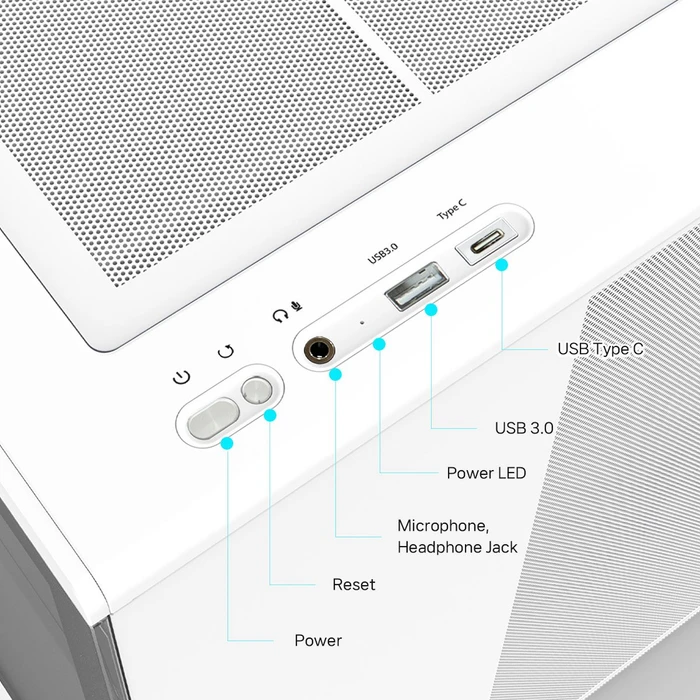 Zalman P10 White, Glasfenster