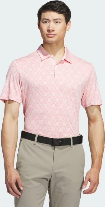 adidas Ultimate365 Tour Heat.RDY Jacquard Poloshirt kurzarm semi pink spark (Herren)