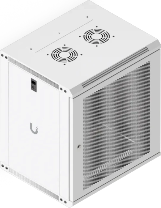 Ubiquiti 12U Rack Cabinet, 19" Wandgehäuse 12HE, Gitternetztür, weiß, 450mm tief