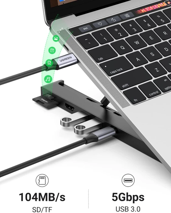 Ugreen X-Kit Foldable Laptop Stand, USB-C 3.0 [Buchse]