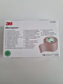 3M Micropore Vliespflaster,  2.5cm x 9.1m,    12 Stück