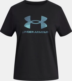 Under Armour Rival Shimmer Funktionsshirt kurzarm schwarz/weiß (Junior)