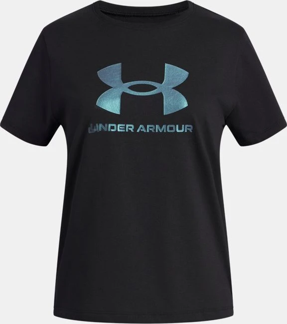 Under Armour Rival Shimmer Funktionsshirt kurzarm schwarz/weiß (Junior)