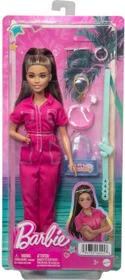 Mattel Barbie - Fashionistas in pinkem Jumpsuit mit Accessoires und Welpen