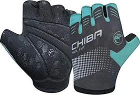 Chiba Solar Fahrradhandschuhe schwarz/türkis