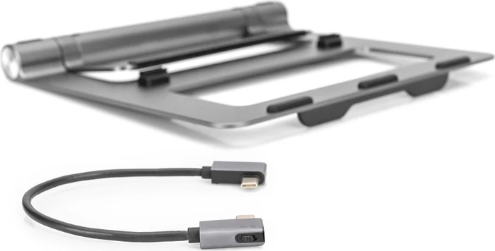 Digitus Variabler Notebookständer mit 7-Port Pop-Out USB-C Docking Station, USB-C 3.0 [Buchse]