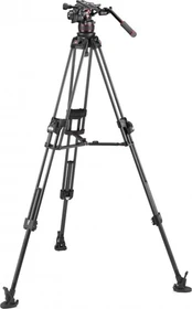 Manfrotto MVK612TWINFC Videokopf Nitrotech 612 mit Stativ 645 Fast Twin Carbon
