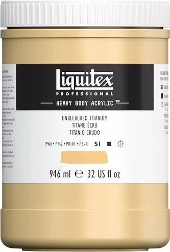 Liquitex Professional Heavy Body Acrylic unbleached titanium, 946ml