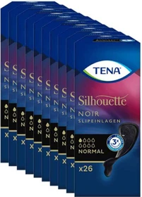 Tena Silhouette Noir Normal Hygieneeinlage, 260 Stück (10x 26 Stück)