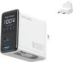 4smarts Ladegerät GaN Flex Screen AI 100W 2 USB-C + 1 USB-A weiß weiß