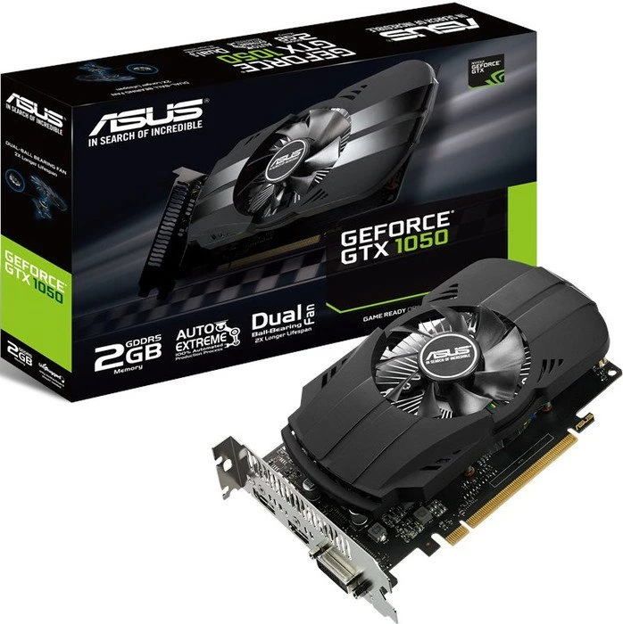 ASUS Phoenix GeForce GTX 1050, PH-GTX1050-2G, 2GB GDDR5, DVI, HDMI, DP