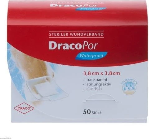 Dr. Ausbüttel DracoPor Waterproof Wundverband Duschpflaster, 3.8 x 3.8cm, 50 Stück