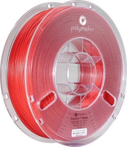 Polymaker PolyFlex TPU95, rot, Spule, 1.75mm, 750g