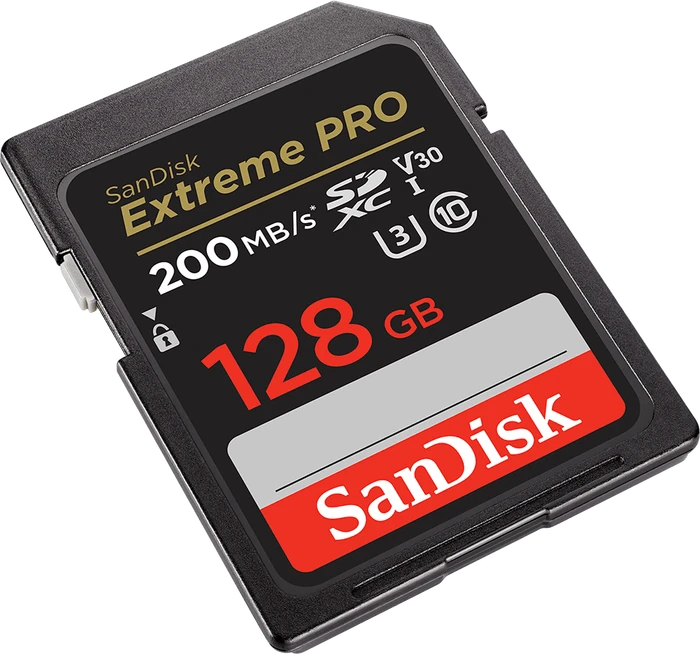 SanDisk Extreme PRO R200/W90 128GB, UHS-I U3, Class 10