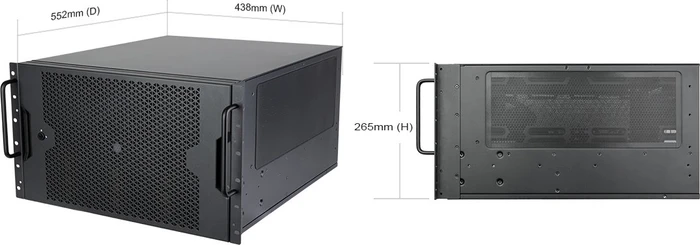 SilverStone RM61-312, schwarz, 6HE, ATX