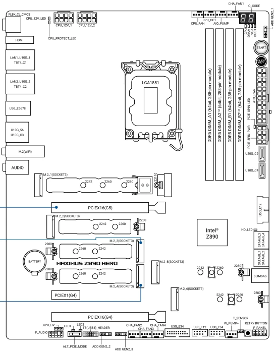 ASUS ROG Maximus Z890 Hero (Intel 1851)