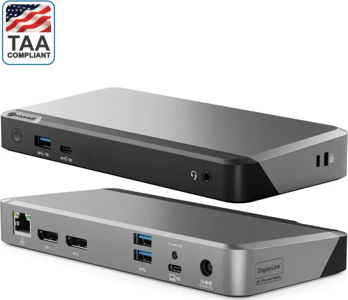 Alogic DX2 Dual 4K Display Universal Docking Station - with 100W Power Delivery, USB-C 3.1 [Buchse]