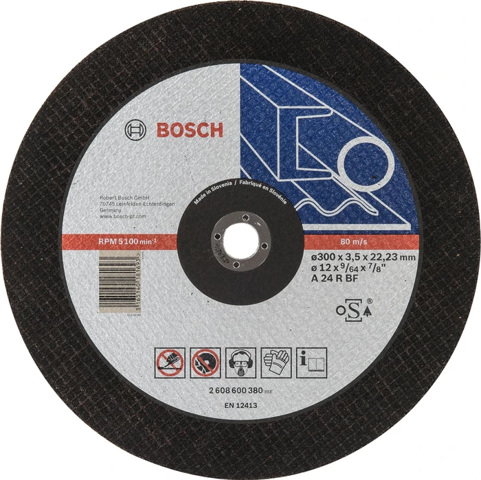 Bosch Professional A24RBF Expert for Metal Trennscheibe, 300x3.5x22.23mm, 1 Stück