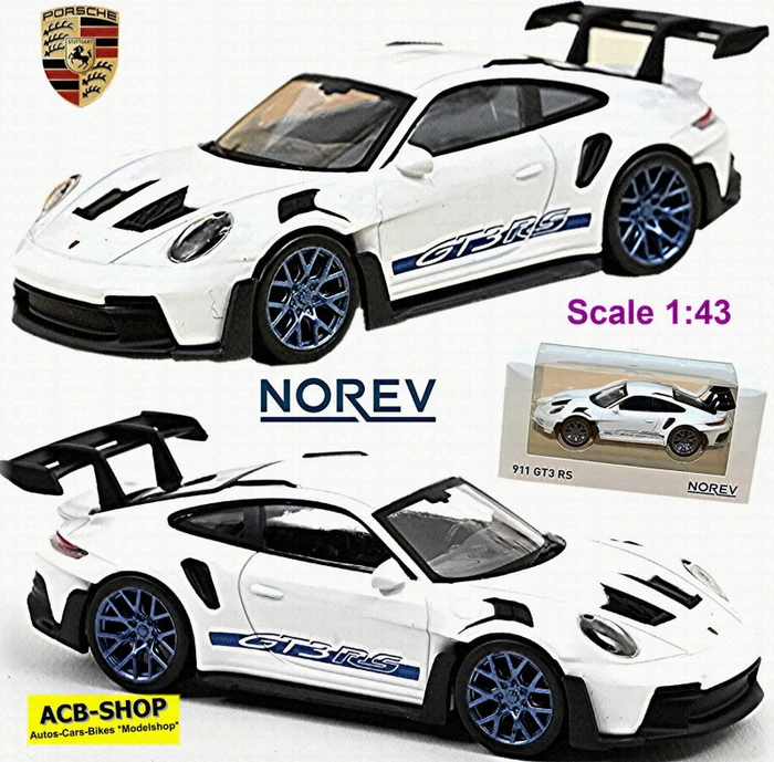 Norev Jet-Car Porsche 911 GT3 RS 2022 weiß/blau