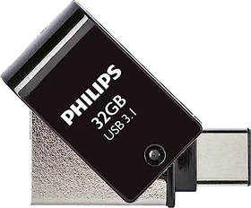 Philips USB-Flashlaufwerk mit Zweifach-Stecker 32GB, USB-A + USB-C, USB 3.2 Gen 1×1