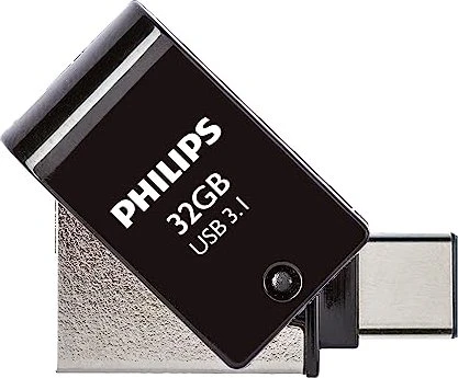 Philips USB-Flashlaufwerk mit Zweifach-Stecker 32GB, USB-A + USB-C, USB 3.2 Gen 1×1