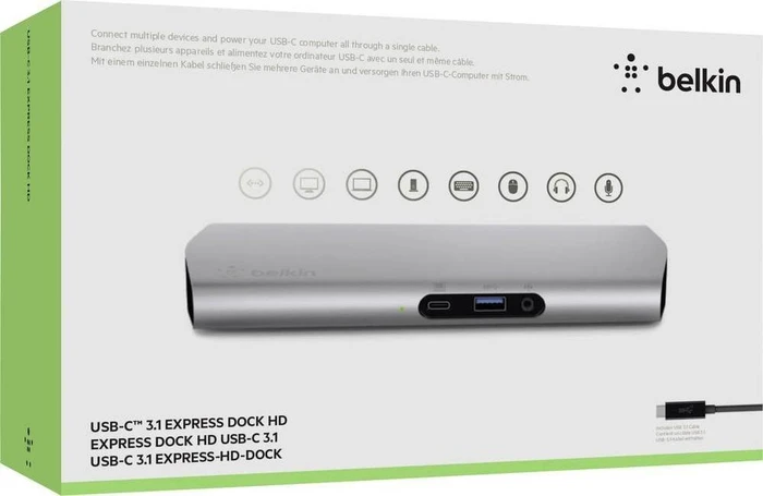Belkin USB-C Express Dock 3.1 HD silber, USB-C 3.0