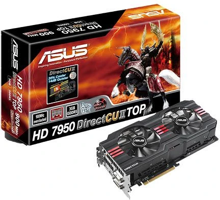 ASUS Radeon HD 7950 DirectCU TOP, HD7950-DC2T-3GD5-V2, 3GB GDDR5, 2x DVI, HDMI, DP