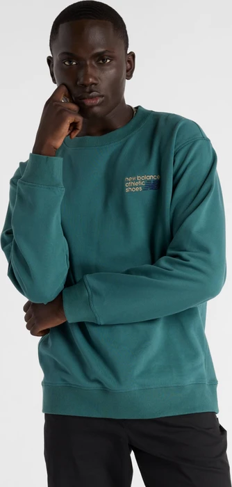 New Balance Athletics Premium Logo Crew Sweatshirt new spruce (Herren)
