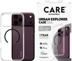 PanzerGlass Care Urban Explorer Case w. Black MagSafe für Apple iPhone 18 Pro Max transparent