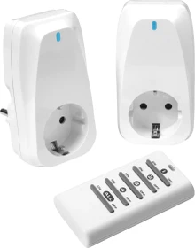 Vivanco Indoor Funksteckerset mit Fernbedienung, Funksteckdose, 2er-Pack (63782)