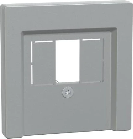 Merten System M Zentralplatte für TAE/Audio/USB, aluminium