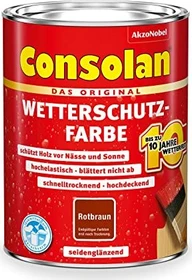 Consolan Wetterschutz-Farbe außen rotbraun, 2.5l