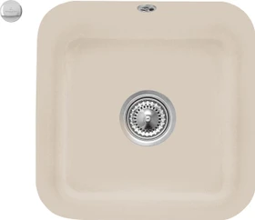 Villeroy & Boch Cisterna 50 Unterbau Becken mittig mit Ablauffernbedienung almond