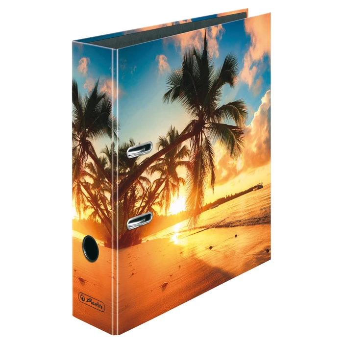 Herlitz maX.file Ordner 2-Ring mit Motiv, 80mm, A4, Palmenabend (50023691)