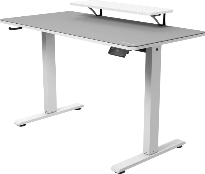 Cougar E-Star 120 Gaming Desk elektrisch höhenverstellbarer Sitz-Steh-Schreibtisch 120x60cm weiß/weiß
