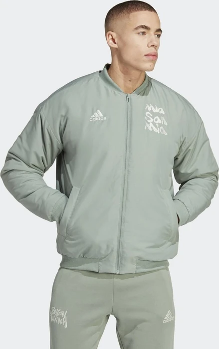 adidas FC Bayern München Chinese Story Padded Jacke silver green (Herren)