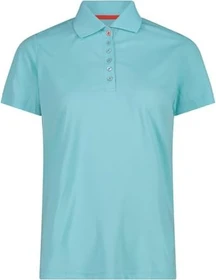 CMP Einfarbiges Pique Poloshirt kurzarm acqua/campari (Damen)