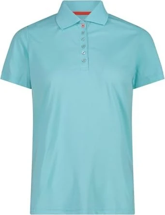 CMP Einfarbiges Pique Poloshirt kurzarm acqua/campari (Damen)