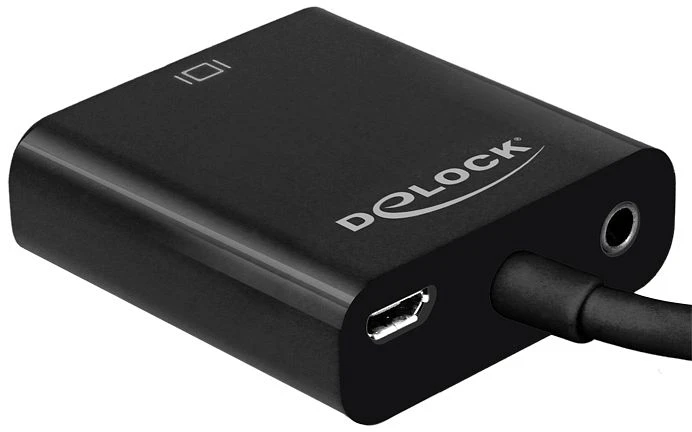 DeLOCK HDMI Mikro-D/VGA Adapter mit Audio schwarz