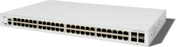 Cisco Catalyst 1300X Rackmount Gigabit Managed Switch, 48x RJ-45, 4x SFP28